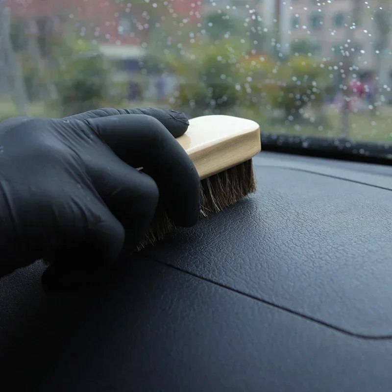 KKJOY 多機能 馬毛製 木製ブラシ - 車の内装・外装の - Seat Cleaner Fabric のレビューと価格