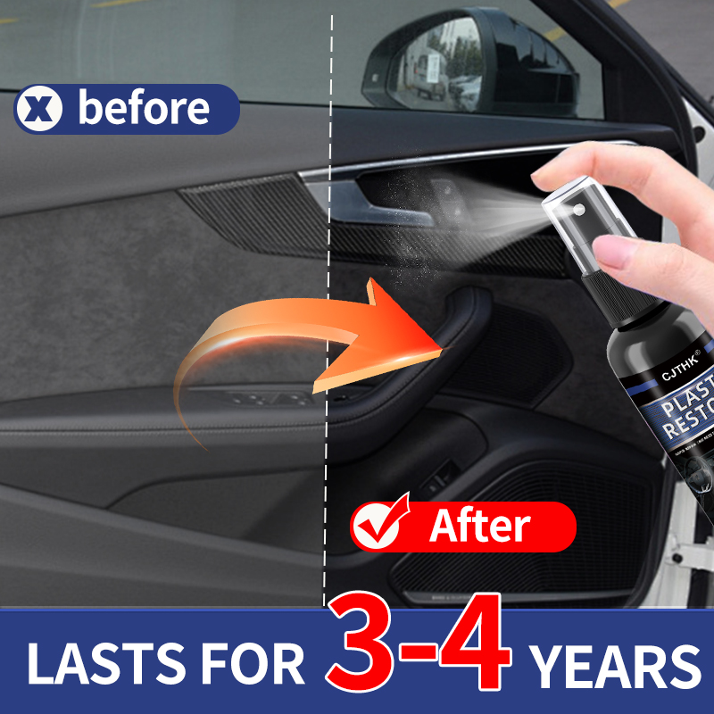 車のプラスチック復元剤 ブラック光沢プラスチック修復剤 長持 - Leather Cleaner Interior のレビューと価格